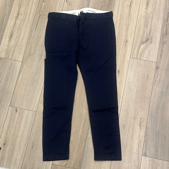 Men’s Navy Blue skinny fit dickies - Picture 3 of 5